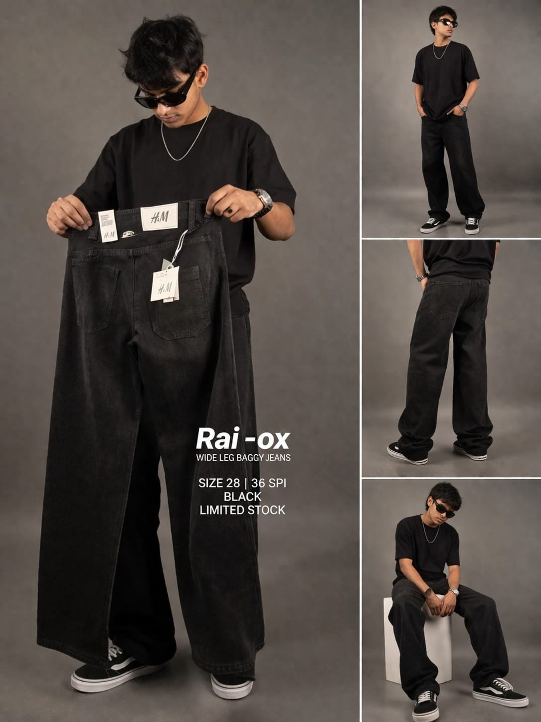 Rai-ox wide-leg baggy jeans collection poster